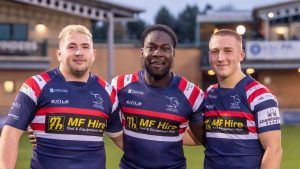 Calvin Mitchell, Academy Head Coach Tyson Lewis and Tom Parkin